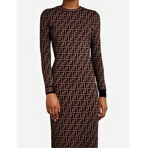 Fendi  ff motif knitted dress